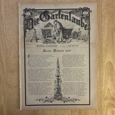 1888 Kaiser Wilhelm I Death Issue Die Gartenlaube No 11 Cover Antique German picture