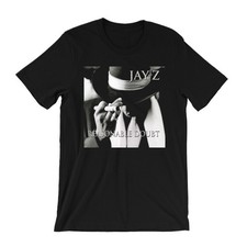 Vtg Jay-Z Reasonable Doubt Album Heavy Cotton Black Full Size Shirt NP214 picture