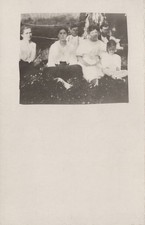 RPPC Family Group Portrait Outdoors Postcard c1910 Divided Back Unused picture