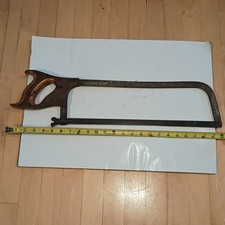 Adams Warranted Cast Steel Early 1900s Industrial Hacksaw Antique Tool picture