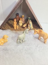 VINTAGE GOEBEL NATIVITY SET 10 PC MINI FIGURINES FIGURES W GERMANY HUMMEL  picture