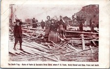 Ruins of Foote Gazzola Store, Brinkley Arkansas- Printed Postcard - 1909 Tornado picture