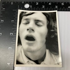 Young Man Candid 1970s Snapshot Photograph Expressive Agfa Vintage picture