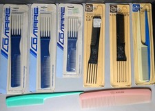 Lot VTG 70/80's Pocket Hair Combs & Pics Unbreakable Goody DuPont Comare Lot 8 picture