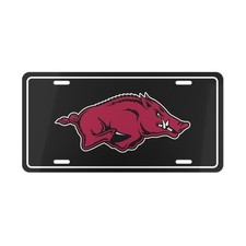 Arkansas Razorbacks Vanity License Plate – College Car Tag (Black Background) picture