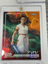 2024 Topps Chrome Star Wars #112 Rey Aurebesh X-Fractor /10 picture