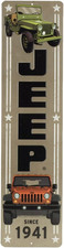 Jeep Vertical Embossed Metal Sign - Vintage Jeep Sign for Garage or Man Cave picture