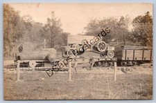 K58/ Interesting RPPC Postcard c1910 B&O Railroad Steam Machine Hauler 402 picture