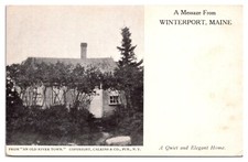 ANTQ A Quiet and Elegant Home, A Message from Winterport, Maine Postcard picture