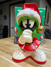 Rare Vintage Marvin the Martian Looney Tunes Santa Figurine w/ Box picture