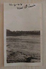 Antique 1922 St Louis Missouri RPPC Vintage Photo Mississippi MS River Train VTG picture