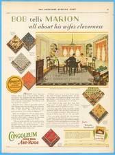 1927 Congoleum Art-Rugs Flooring Bob Tells Marion Vintage 20's Ephemera Print Ad picture