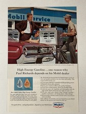 1964 Mobil Motor Oil Print Ad High Energy Gasoline picture