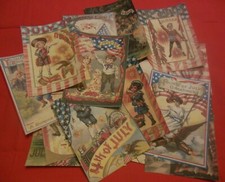 Set of 16 LARGE 4th of July vintage patriotic Set # 2 old vintage images picture