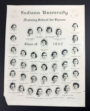 Vintage~Indiana University-Training School For Nurses-Class Of 1952~Class Photo picture