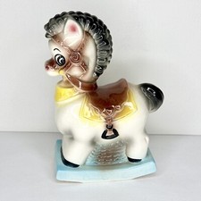 Vintage Rocking Horse Pony Bank Gilner Mold G-618 Stan 1968 Piggy Bank 8” Tall picture