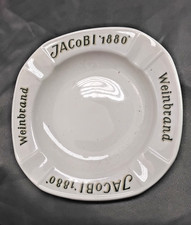 Jacobi 1880 weinbrand ceramic large ashtray four slot mfg, by Fischer co. picture