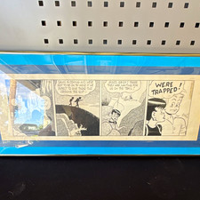 Flash Gordon Dan Barry Framed Clipped Comic Strip Art B&W English OA picture