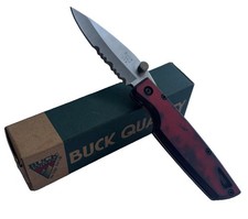 Vintage BUCK 170U Lightning HTA Red Black Knife USA NOS Box 2000 picture