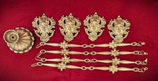 Antique Brass Bronze Ceiling Canopy & Chain for Chandelier Part picture