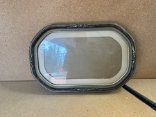 Vintage Ornate Oval Octagon Picture Frame 18x11 Victorian Style Glass Wood Tone picture