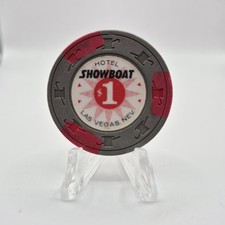 Showboat Hotel Casino Las Vegas Nevada 1967 $1 Casino Chip V1492 *circulated picture