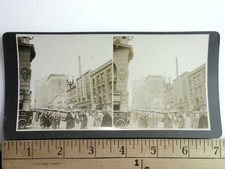 Toronto Street Scene Stereoview Card 1933 Urban Cityscape Antique picture