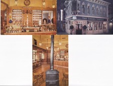 Lot Of 3  Vintage Postcards Of The Upjohn Co. Drugstore At Disneyland CA 1955-70 picture