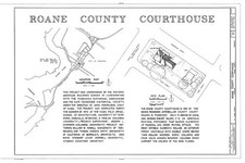 Roane County Courthouse Kingston Tennessee 1974 Public Square Plan Map picture