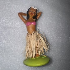 Hawaiian Hula Doll Wobbles On Springs GIRL 5 1/2 In picture