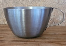 Vintage AMCO T.S. Brushed Aluminum Cup Mug w/ Handle Mid Century Camping picture
