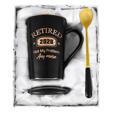 YHRJWN Retirement Gifts for Men Women, 2026 Retired Mug 14 Ounces, Black-26 picture