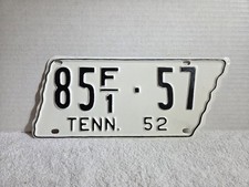 Vintage 1952 Tennessee License Plate - LEWIS COUNTY - REPAINTED picture