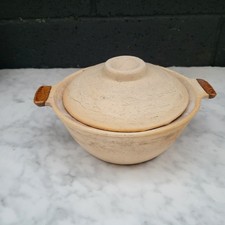 Japan Donabe Clay Pot Rustic Pottery Lidded Casserole Handmade Earthenware  picture