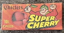 Vintage CHICLETS SUPER CHERRY GUM  Cello-Sealed  New Old Stock  SUPER RARE picture