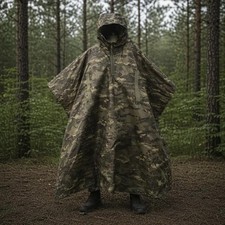 Anti-Thermal Imaging Poncho Double-Sided Spring-Summer Anti-Drone Tactical Cloak picture