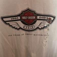 New Harley-Davidson 100th Anniversary 1903-2003 York PA Tee XL picture