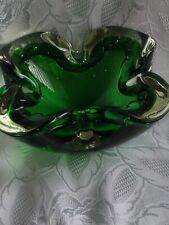 Vintage Green Murano Style Bowl/ Ash Tray picture