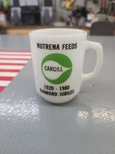 Vintage Nutrena Feeds/Cargill Coffee Cup, Diamond Jubilee 1920-1980 Flora, ILL. picture
