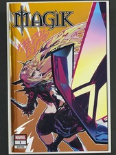 Magik #1 Gold Foil Ltd 300 Rose Besch Signed COA -NYCC Whatnot year in Marvel 25 picture