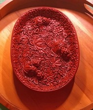 CinnabarLacquer Dish Officially Authorized National Palace Museum picture