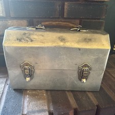 Vintage Excelsior Stamford CT Aluminum Lunchbox Miners Pail Bakelite Handle picture
