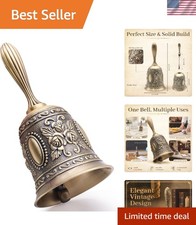 Elegant Vintage Brass Hand Bell - Perfect for Weddings, Parties, and Home Decor picture