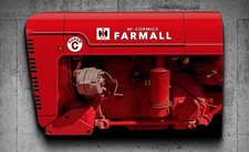 Wow Curved International Farmall model Super C Tractor Farm 3D Sign picture
