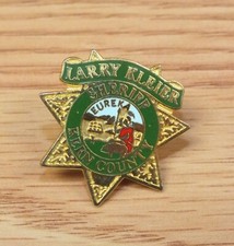Vintage Larry Kleier Sherriff Kern County Collectible Star Style Pin / Lapel picture