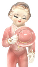 Vintage Arnalt Boy in Pink Tux with tails holding hat porcelain 5