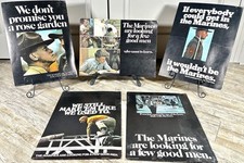 Vtg 1970s USMC Marine Corps Recruiting Poster Set of 5 Few Good Men Rose Garden picture
