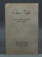 Westinghouse School Class Night Program 1947 Pittsburgh Pennsylvania picture