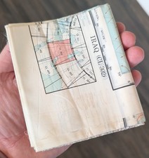Vintage 1951 USAF Cloth Chart Map Escape US Air Force Military Iraq Afghanistan picture
