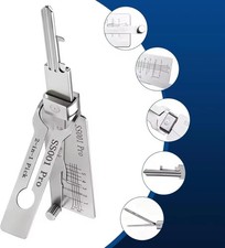 2-in-1 Stainless Steel Key Decoder Locksmith SS001 PRO Lock Repair Tools Kit 1PC picture